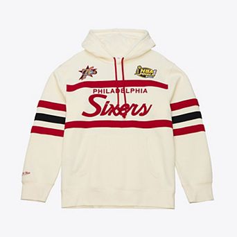 Men's Mitchell & Ness Cream Philadelphia 76ers Hardwood Classics 76 Originals Collection Head Coach Hoodie