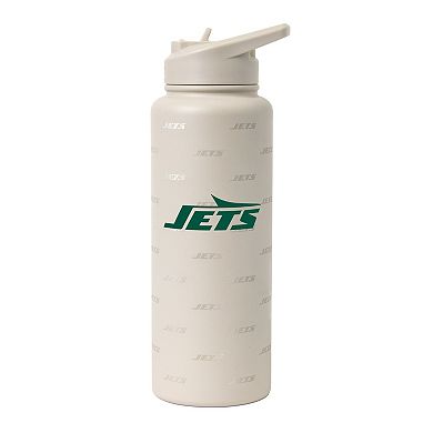 Logo Brands New York Jets 34oz. Sand Ghost Quencher Bottle