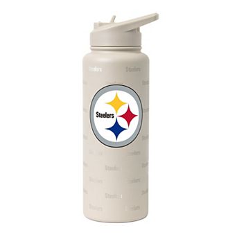 Logo Brands Pittsburgh Steelers 34oz. Sand Ghost Quencher Bottle