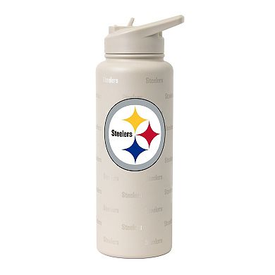 Logo Brands Pittsburgh Steelers 34oz. Sand Ghost Quencher Bottle