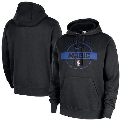 Men's Nike Black Orlando Magic 2025/26 Authentic Practice Club Pullover Hoodie