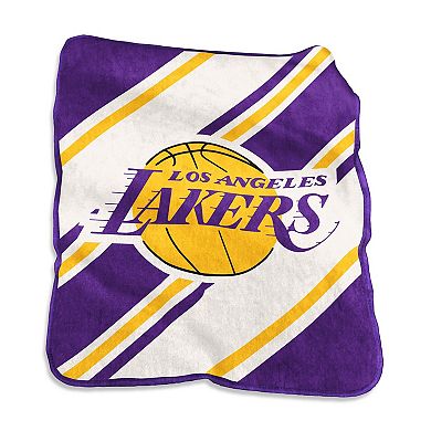 Los Angeles Lakers Raschel Stripe Throw Blanket