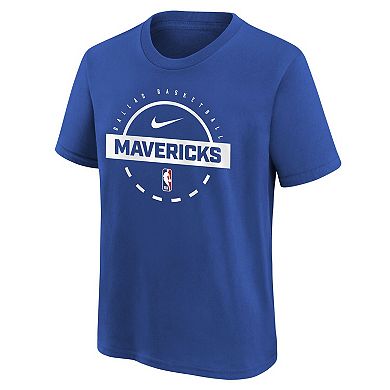 Youth Nike Blue Dallas Mavericks Practice T-Shirt