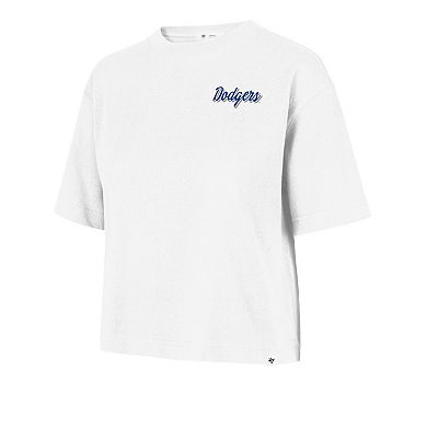 Women's '47 White Los Angeles Dodgers Collage Script Reed City T-Shirt