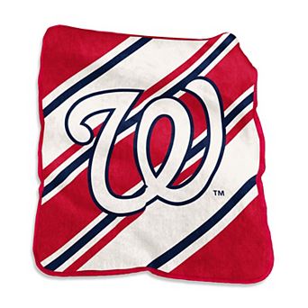 Washington Nationals Raschel Stripe Throw Blanket
