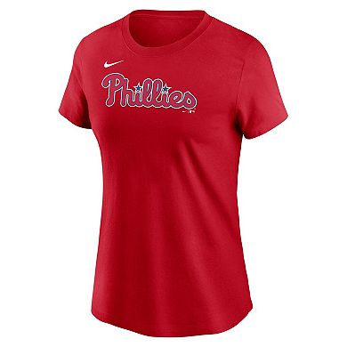 Women's Nike Red Philadelphia Phillies Wordmark T-Shirt