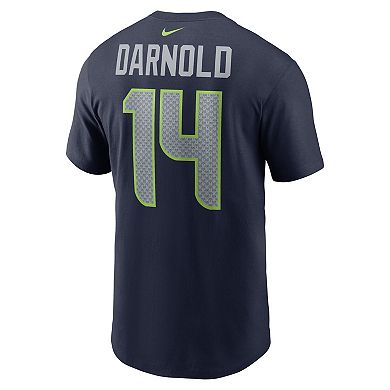 Men's Nike Sam Darnold College Navy Seattle Seahawks Name & Number T-Shirt