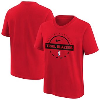 Youth Nike Red Portland Trail Blazers Practice T-Shirt