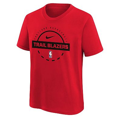 Youth Nike Red Portland Trail Blazers Practice T-Shirt