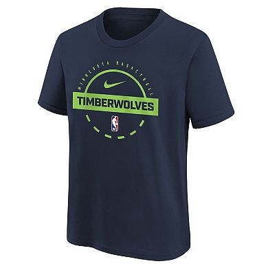 Youth Nike Navy Minnesota Timberwolves Practice T-Shirt