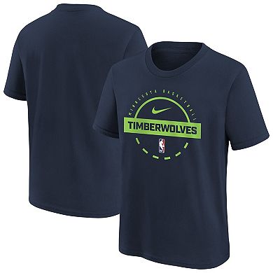 Youth Nike Navy Minnesota Timberwolves Practice T-Shirt