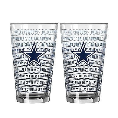 Logo Brands Dallas Cowboys Two-Pack Chant Fade 16oz. Pint Glass Set