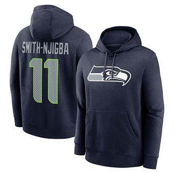 Men's Nike Jaxon Smith-Njigba Navy Seattle Seahawks Name & Number Fleece Hoodie