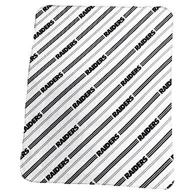 Las Vegas Raiders Classic Vertical Stripe Fleece Throw Blanket