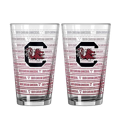 Logo Brands South Carolina Gamecocks Two-Pack Chant Fade 16oz. Pint Glass Set