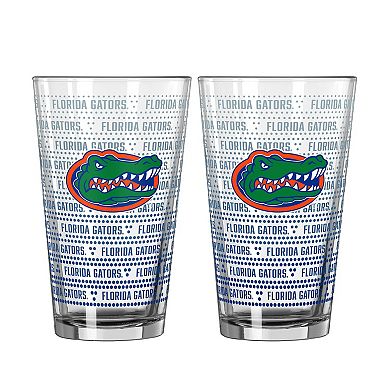 Logo Brands Florida Gators Two-Pack Chant Fade 16oz. Pint Glass Set