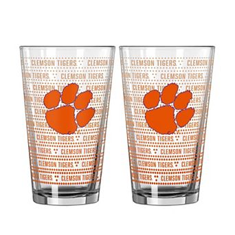 Logo Brands Clemson Tigers Two-Pack Chant Fade 16oz. Pint Glass Set