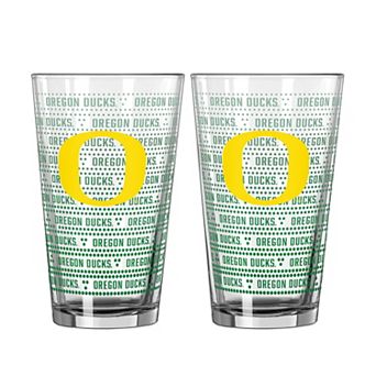 Logo Brands Oregon Ducks Two-Pack Chant Fade 16oz. Pint Glass Set
