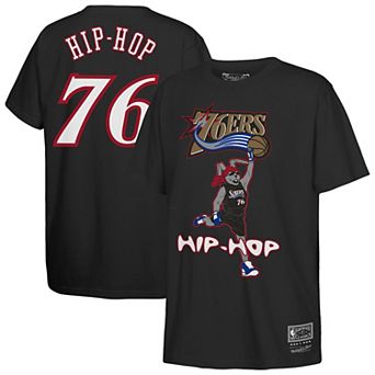 Youth Mitchell & Ness Black Philadelphia 76ers Hip Hop T-Shirt