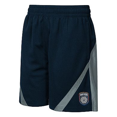Youth Outerstuff Black/Gray San Diego FC Color Blocked Shorts