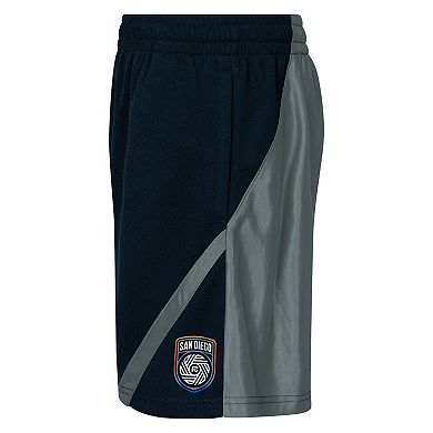 Youth Outerstuff Black/Gray San Diego FC Color Blocked Shorts