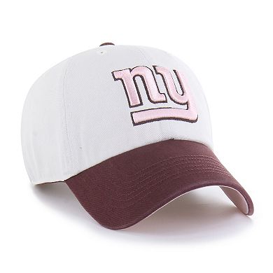 Unisex '47 Stone/Burgundy New York Giants Love Letter Clean Up Adjustable Hat