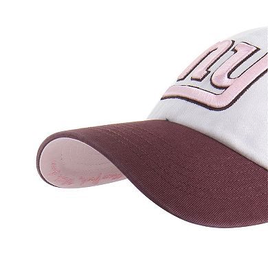 Unisex '47 Stone/Burgundy New York Giants Love Letter Clean Up Adjustable Hat