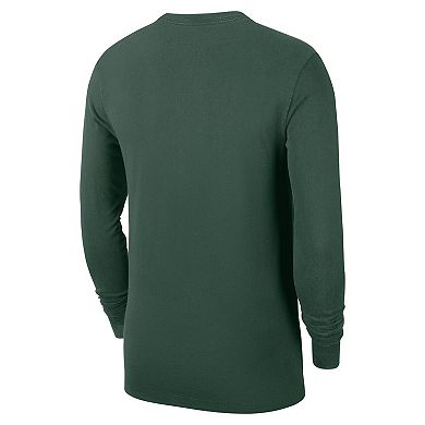 Men's Nike Hunter Green Milwaukee Bucks Authentic Long Sleeve Practice T-Shirt