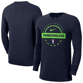 Men's Nike Navy Minnesota Timberwolves Authentic Long Sleeve Practice T-Shirt