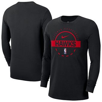 Men's Nike Black Atlanta Hawks Authentic Long Sleeve Practice T-Shirt