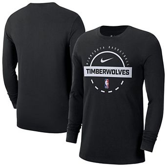 Men's Nike Black Minnesota Timberwolves Authentic Long Sleeve Practice T-Shirt