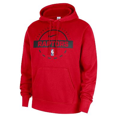 Men's Nike Red Toronto Raptors 2025/26 Authentic Practice Club Pullover Hoodie