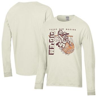 Men's ComfortWash Cream Texas A&M Aggies Ol' Sarge Basketball Long Sleeve T-Shirt