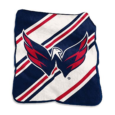 Washington Capitals Raschel Stripe Throw Blanket