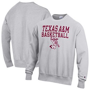 Men's Champion Gray Texas A&M Aggies Ol' Sarge Basketball Reverse Weave Sweatshirt