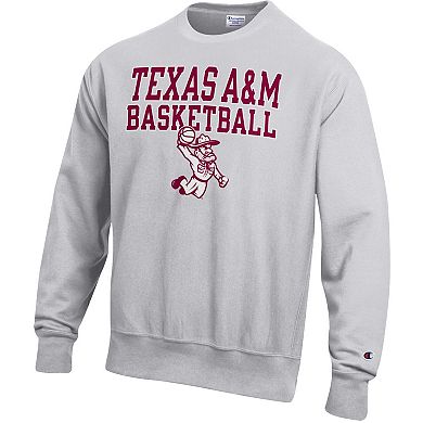 Men's Champion Gray Texas A&M Aggies Ol' Sarge Basketball Reverse Weave Sweatshirt