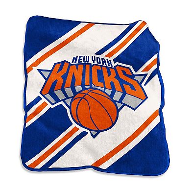 New York Knicks Raschel Stripe Throw Blanket