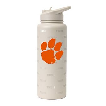 Logo Brands Clemson Tigers 34oz. Sand Ghost Quencher Bottle