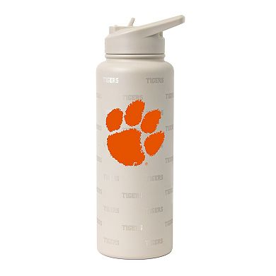 Logo Brands Clemson Tigers 34oz. Sand Ghost Quencher Bottle