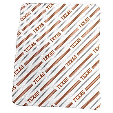Texas Longhorns Classic Vertical Stripe Fleece Throw Blanket