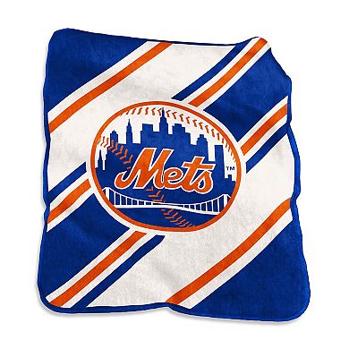 New York Mets Raschel Stripe Throw Blanket