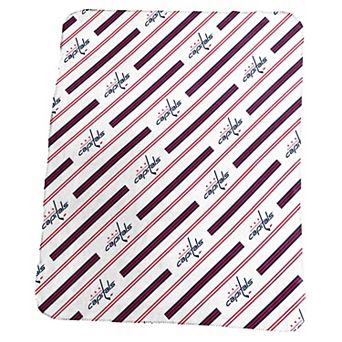 Washington Capitals Classic Vertical Stripe Fleece Throw Blanket