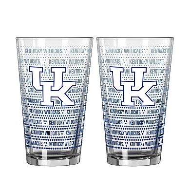 Logo Brands Kentucky Wildcats Two-Pack Chant Fade 16oz. Pint Glass Set