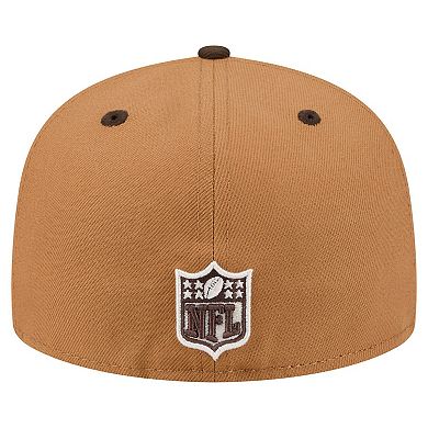 Men's New Era Light Brown/Dark Brown Chicago Bears Two-Tone Walnut 59FIFTY Fitted Hat