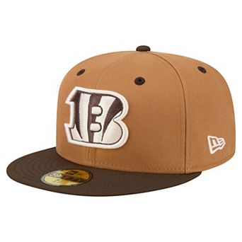 Men's New Era Light Brown/Dark Brown Cincinnati Bengals Two-Tone Walnut 59FIFTY Fitted Hat