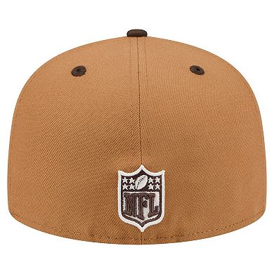 Men's New Era Light Brown/Dark Brown Cincinnati Bengals Two-Tone Walnut 59FIFTY Fitted Hat