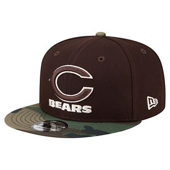 Men's New Era Dark Brown Chicago Bears Burnt Wood Camo 9FIFTY Snapback Hat