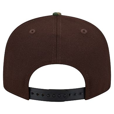 Men's New Era Dark Brown Chicago Bears Burnt Wood Camo 9FIFTY Snapback Hat