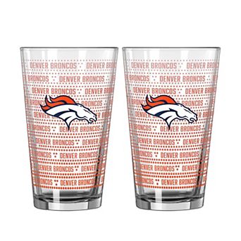 Logo Brands Denver Broncos Two-Pack Chant Fade 16oz. Pint Glass Set