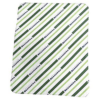 Seattle Seahawks Classic Vertical Stripe Fleece Throw Blanket
